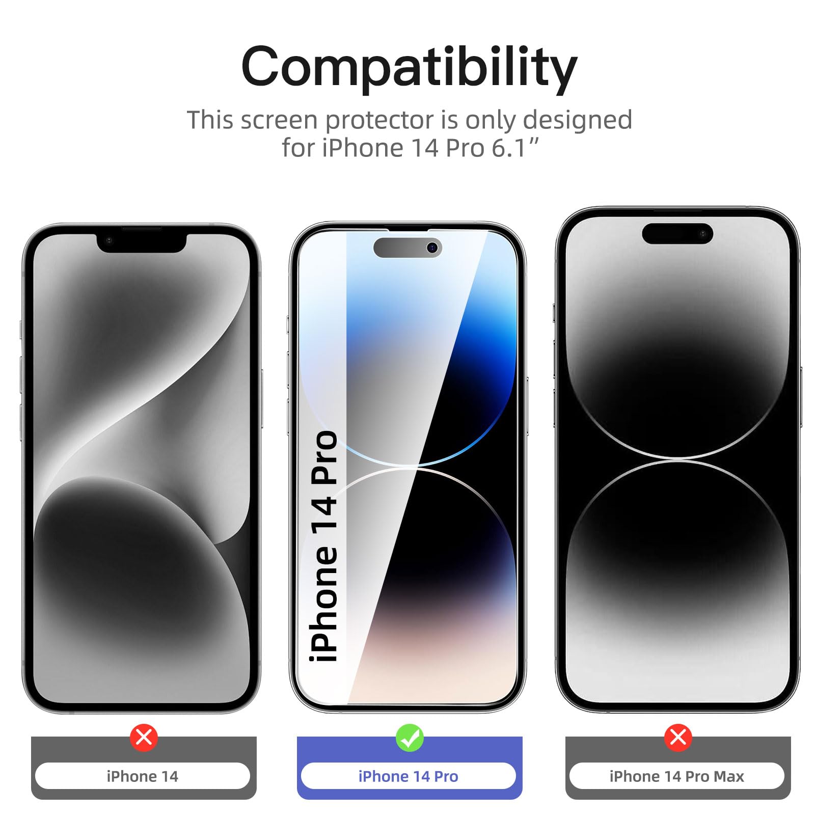 NEW'C 3 Pack iPhone 11/XR Tempered Glass Protectors