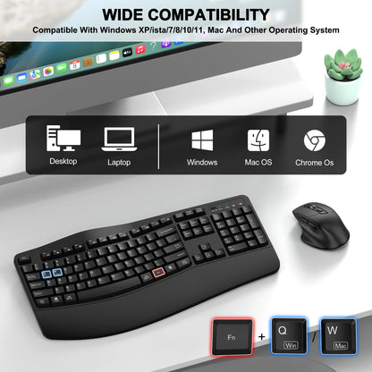 ErgoWave Duo: Wireless Keyboard & Mouse Set