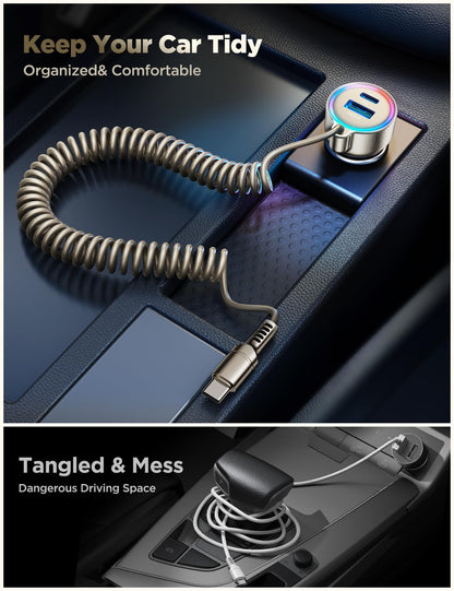 TurboCharge 72W Car Adapter: iPhone & Galaxy Ready!