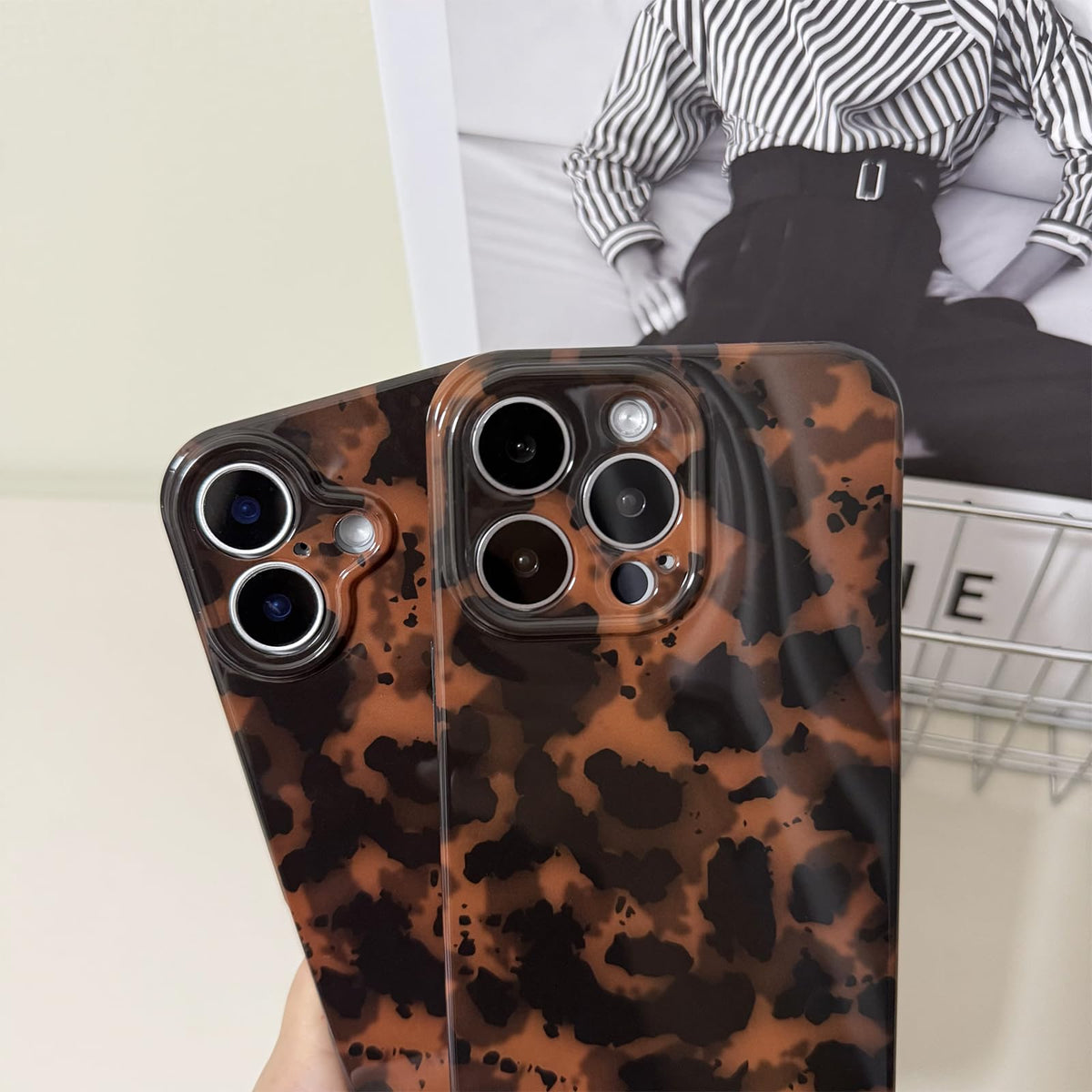 Cute Phone Case for iPhone 15 Pro Case Cheetah Leopard Print