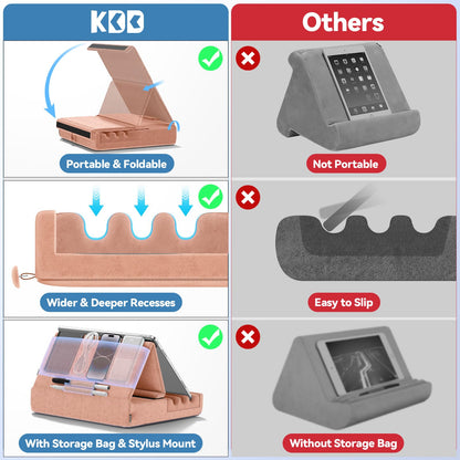 FoldMate: Versatile Tablet Pillow Stand with Pocket