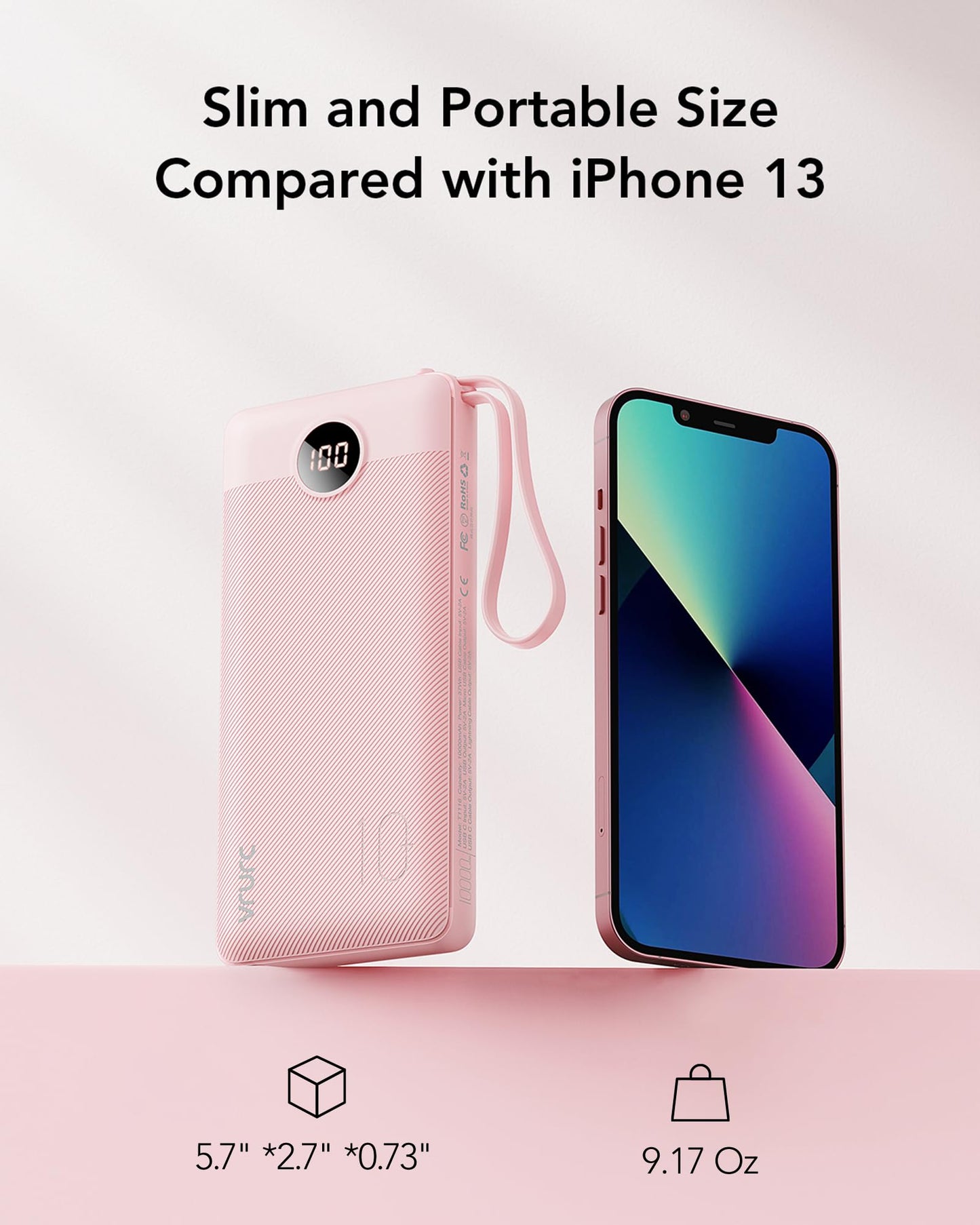 ChargeMate 10000mAh: Portable Power Bank for All Devices - Pink - Small Enterprise