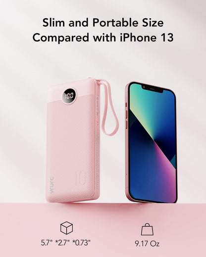 ChargeMate 10000mAh: Portable Power Bank for All Devices - Pink - Small Enterprise