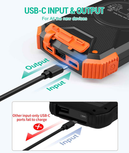 BLAVOR Solar Power Bank 10,000mAh Wireless Charger