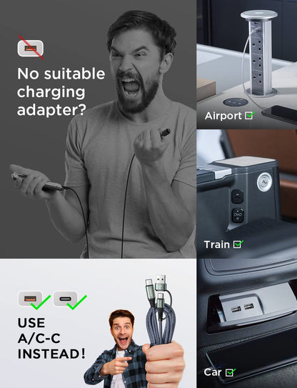 AINOPE 10FT Fast Charge USB C Cable & Adapter - Small Enterprise