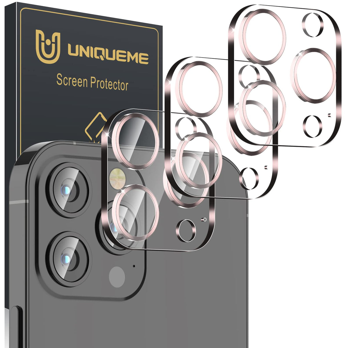 UniqueMe for 3 Pack iPhone 16 Pro/iPhone 16 Pro Max Camera Lens Protector
