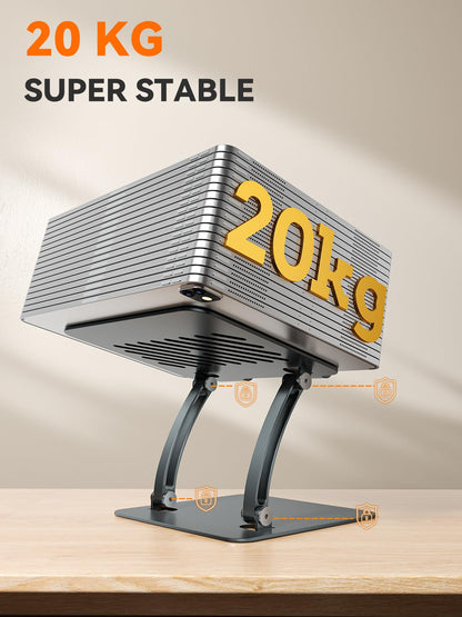 Dual Rod Adjustable Tablet Holder Stand (Gray)