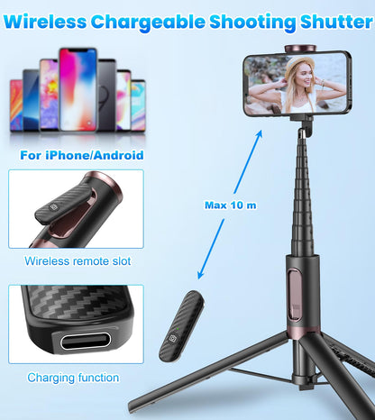 TONEOF MagFlex 68 Tripod Selfie Stick - Beige Gray - Small Enterprise