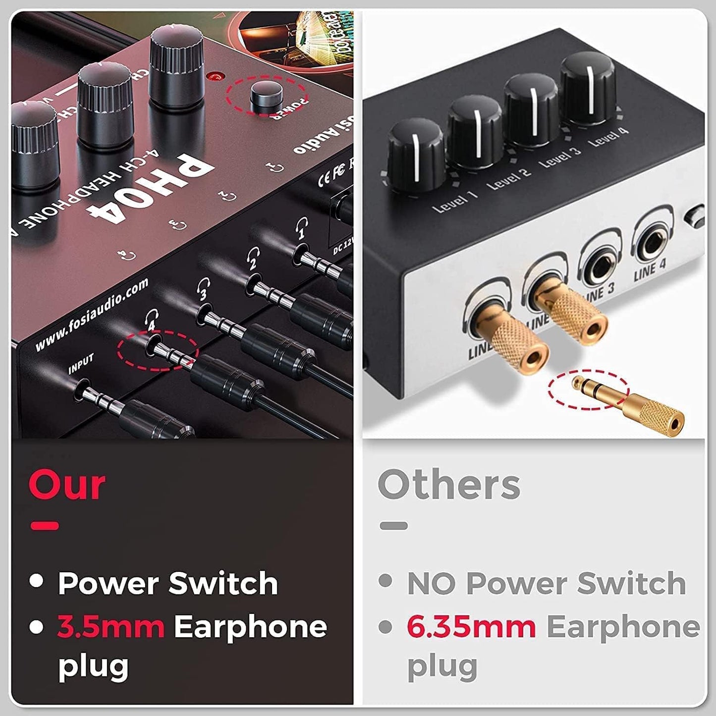 Fosi Audio PH04: Ultra-Compact 4-Channel Headphone Amp