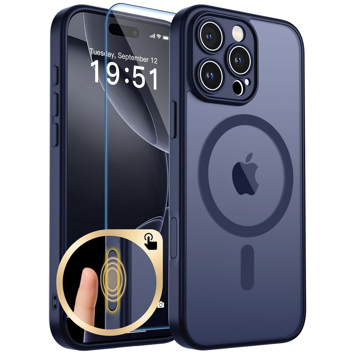 zapica Magnetic for iPhone 17 Pro Max Case, Gray