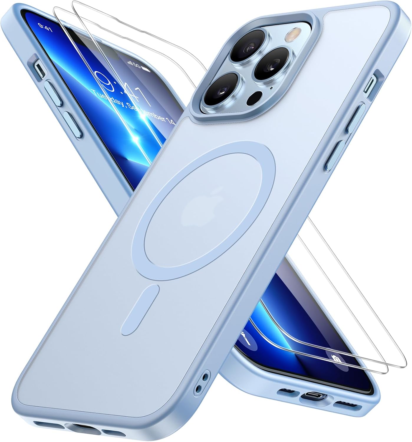 Miracase Magnetic iPhone 14 Case with Protectors