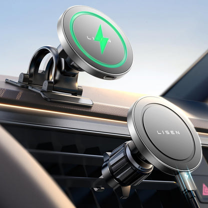 LISEN MagSafe 15W Wireless Car Charger Mount - Small Enterprise