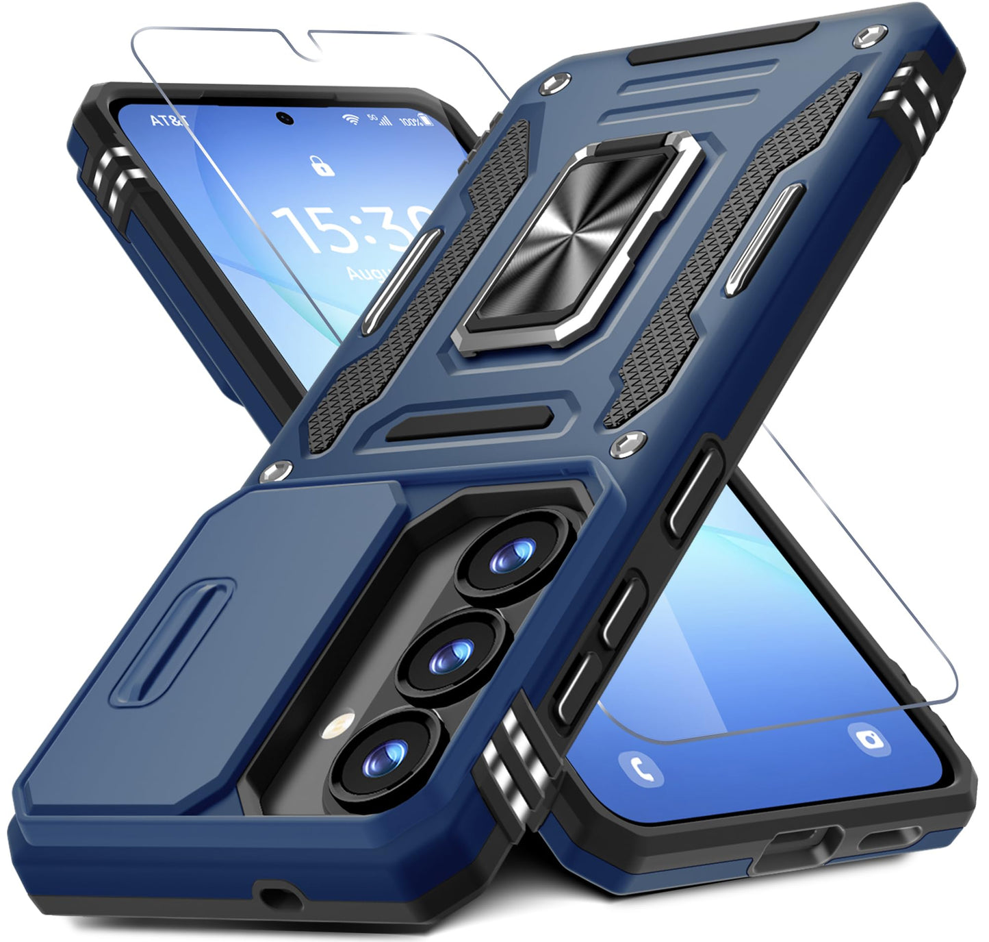 ###DEERLAMN Galaxy A17 Case with Slide Cover-Black