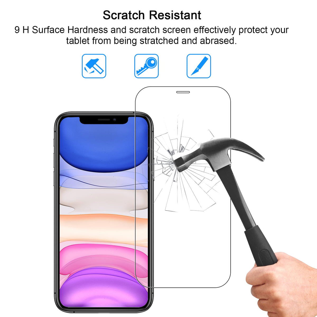SIBEITU 3+3 Pack Screen Protector for iPhone 17 6.3 Inch Tempered Glass