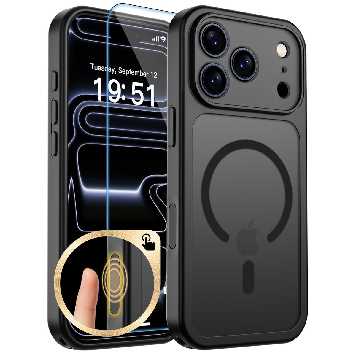zapica Magnetic for iPhone 17 Pro Max Case, Gray