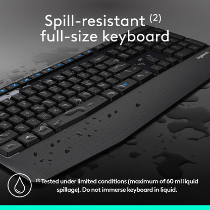 LogiKey K345: Full-Size Wireless Keyboard w/ Palm Rest