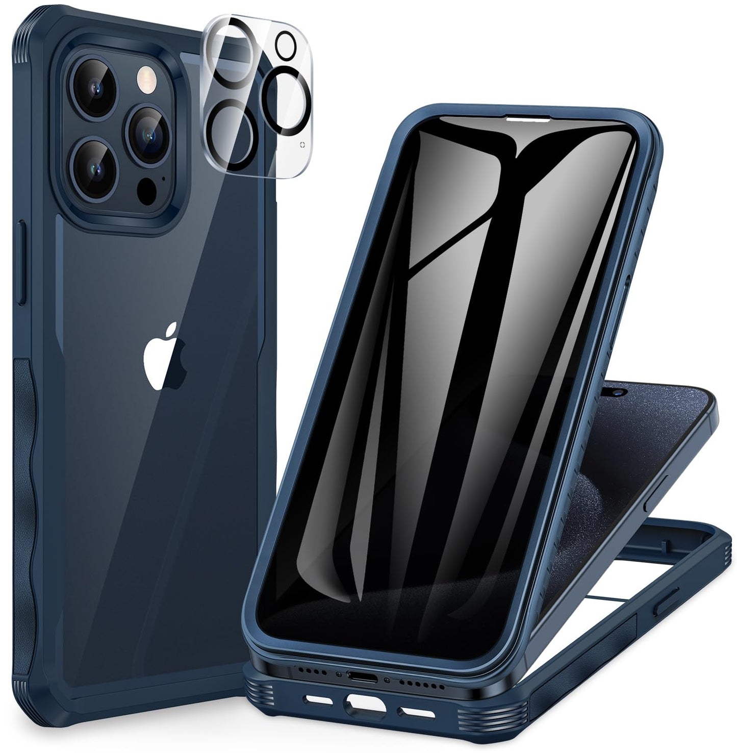 CENHUFO Privacy iPhone 14/13 Case with Glass Protector