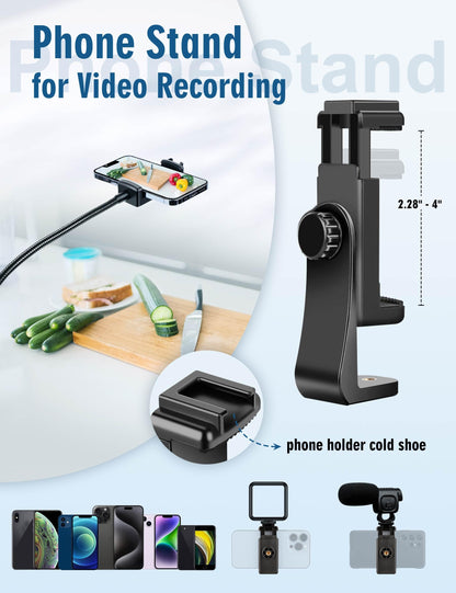 Nineigh 85 Gooseneck Phone Tripod with Remote
