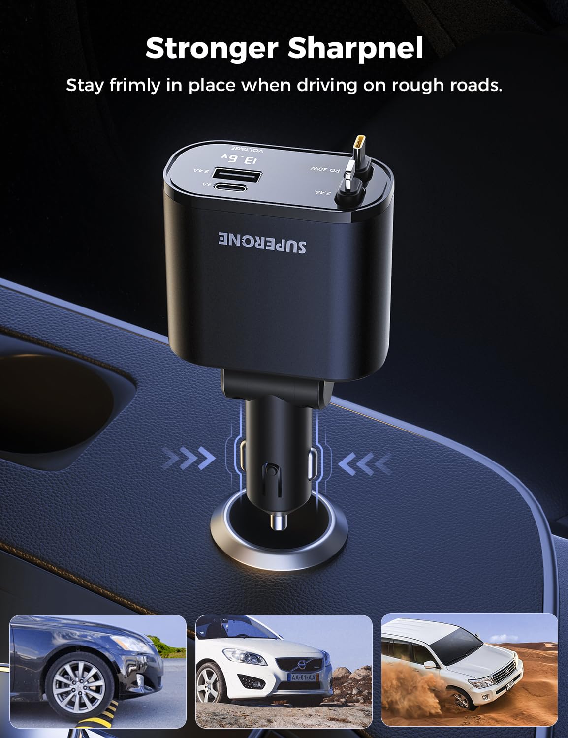 SuperOne 4-in-1 Car Charger - Small Enterprise