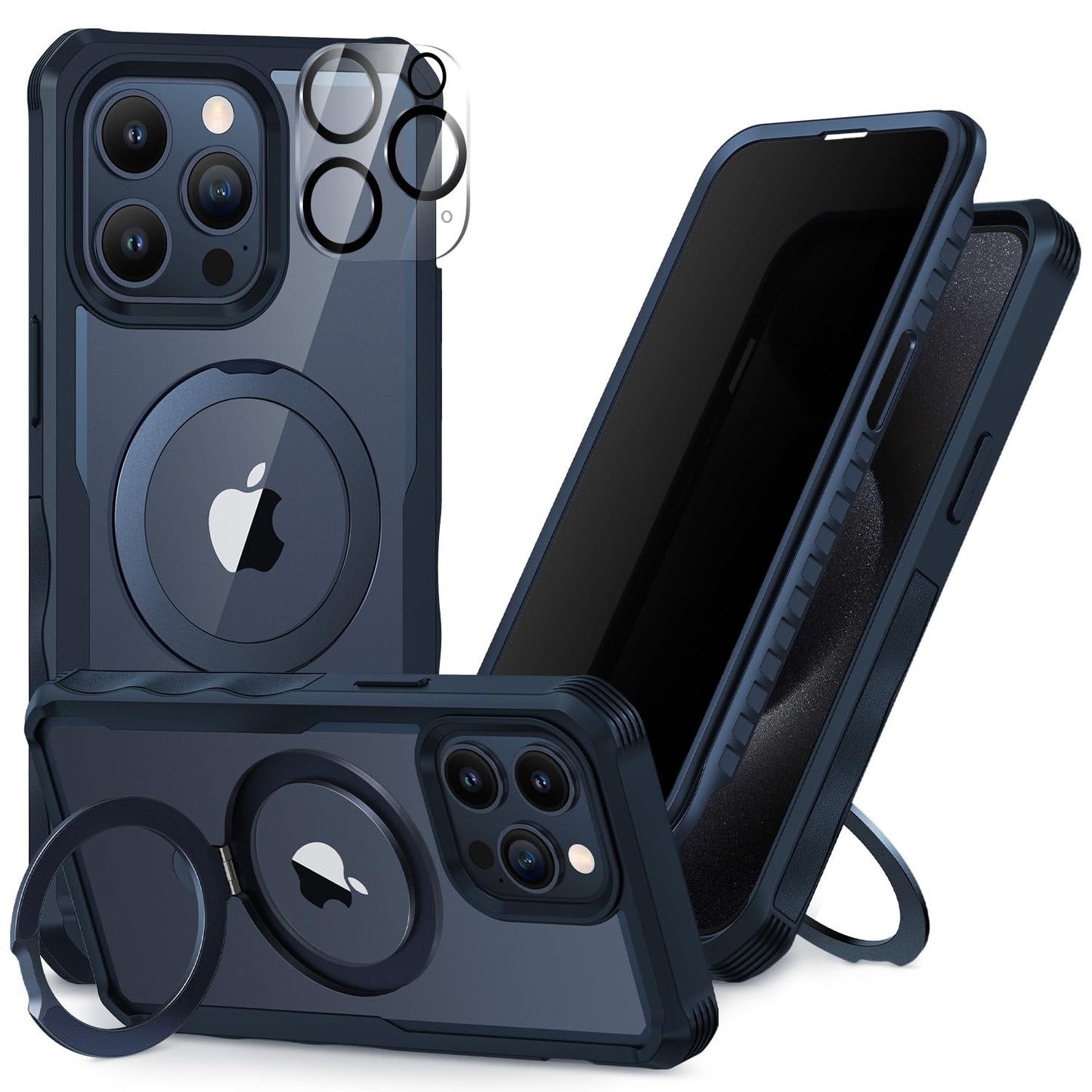 CENHUFO Privacy iPhone 14/13 Case with Glass Protector