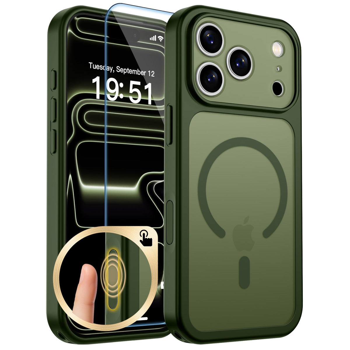 zapica Magnetic for iPhone 17 Pro Max Case, Gray