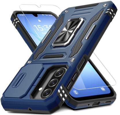 ###DEERLAMN Galaxy A17 Case with Slide Cover-Black