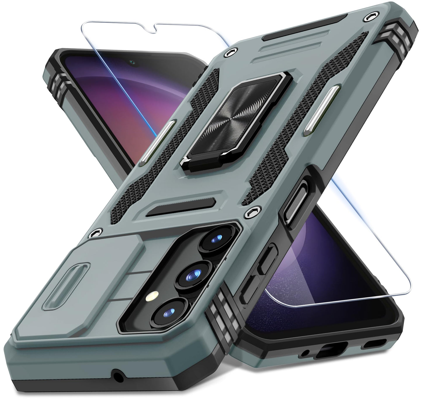 ###DEERLAMN Galaxy A17 Case with Slide Cover-Black