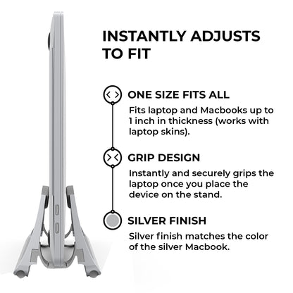 BlackRise: Adjustable Vertical Laptop Dock Stand
