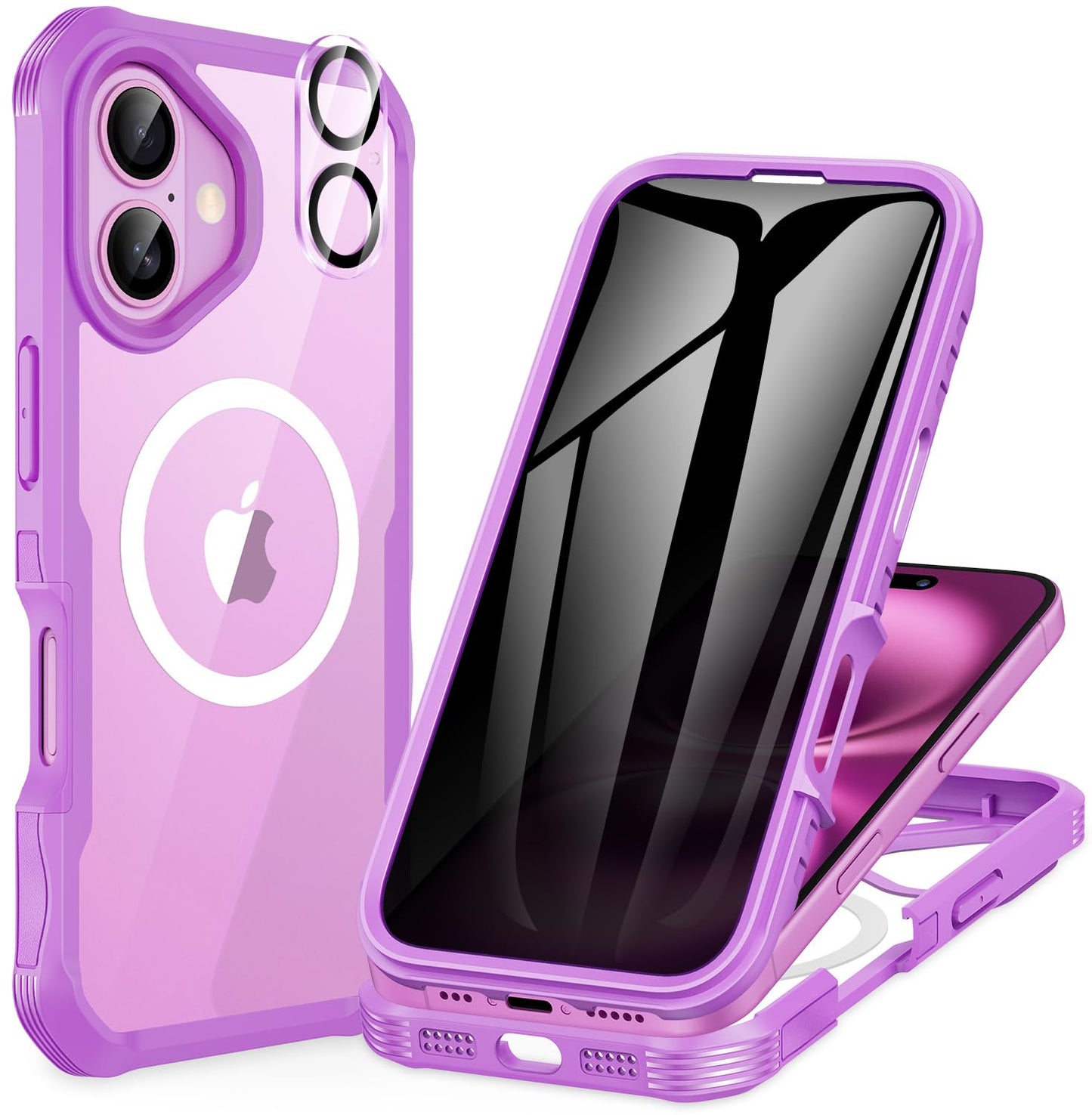 CENHUFO Privacy iPhone 14/13 Case with Glass Protector