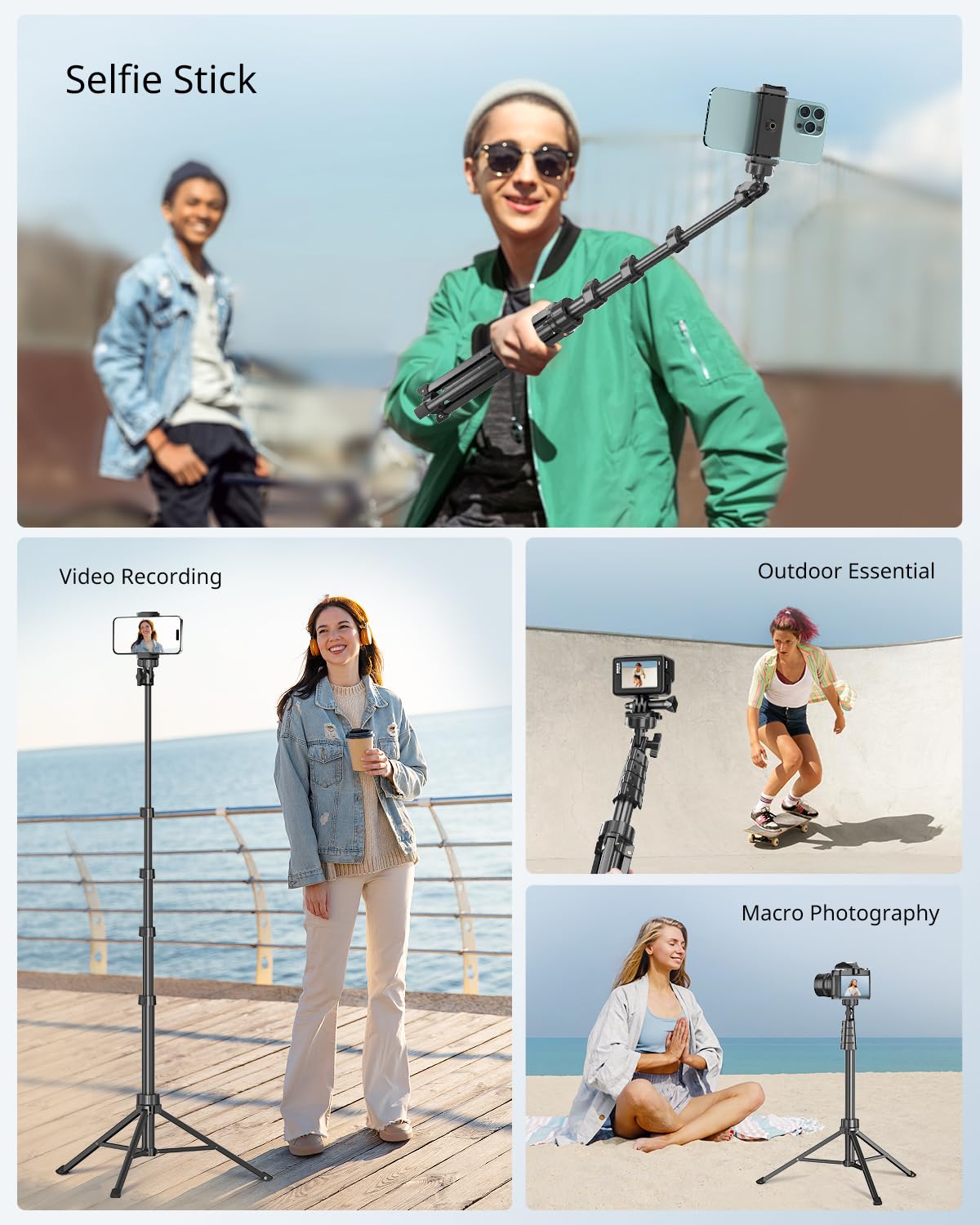 SENSYNE ProTripod: 62 Selfie Stick & Stand - Small Enterprise