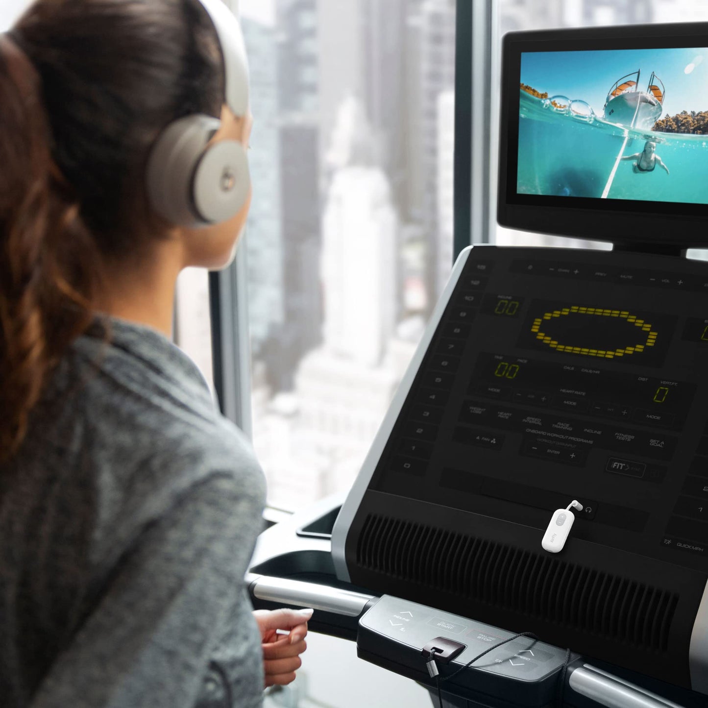 Twelve South AirFly SE | Bluetooth Wireless Audio Transmitter Adapter for AirPods/Headphones, 20+ Hr Battery, Works with 3.5mm aux Jacks on Airplanes, TVs, Gym Equipment, and Travel - Small Enterprise