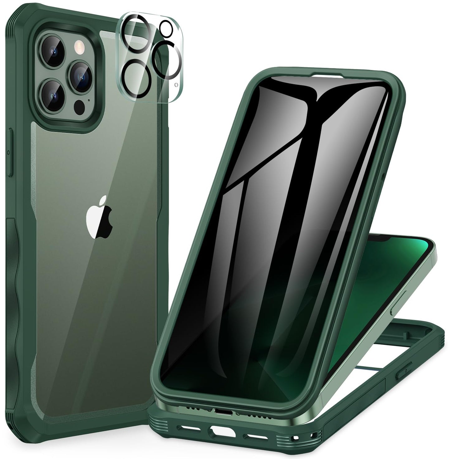 CENHUFO Privacy iPhone 14/13 Case with Glass Protector