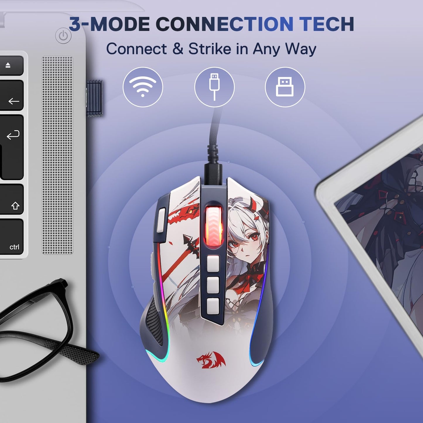 Redragon M612 PRO Swift RGB: 9-Button Gaming Mouse