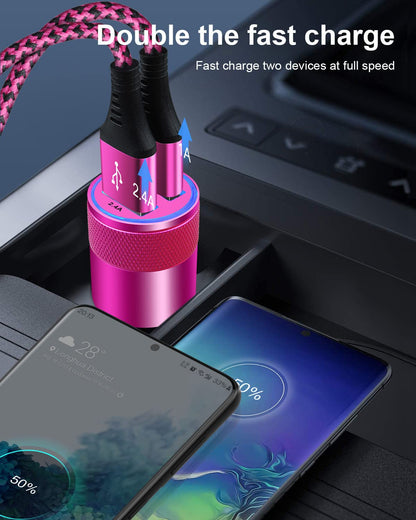 DualBoost Car Charger: Fast 3.4A 2-Pack USB Adapter