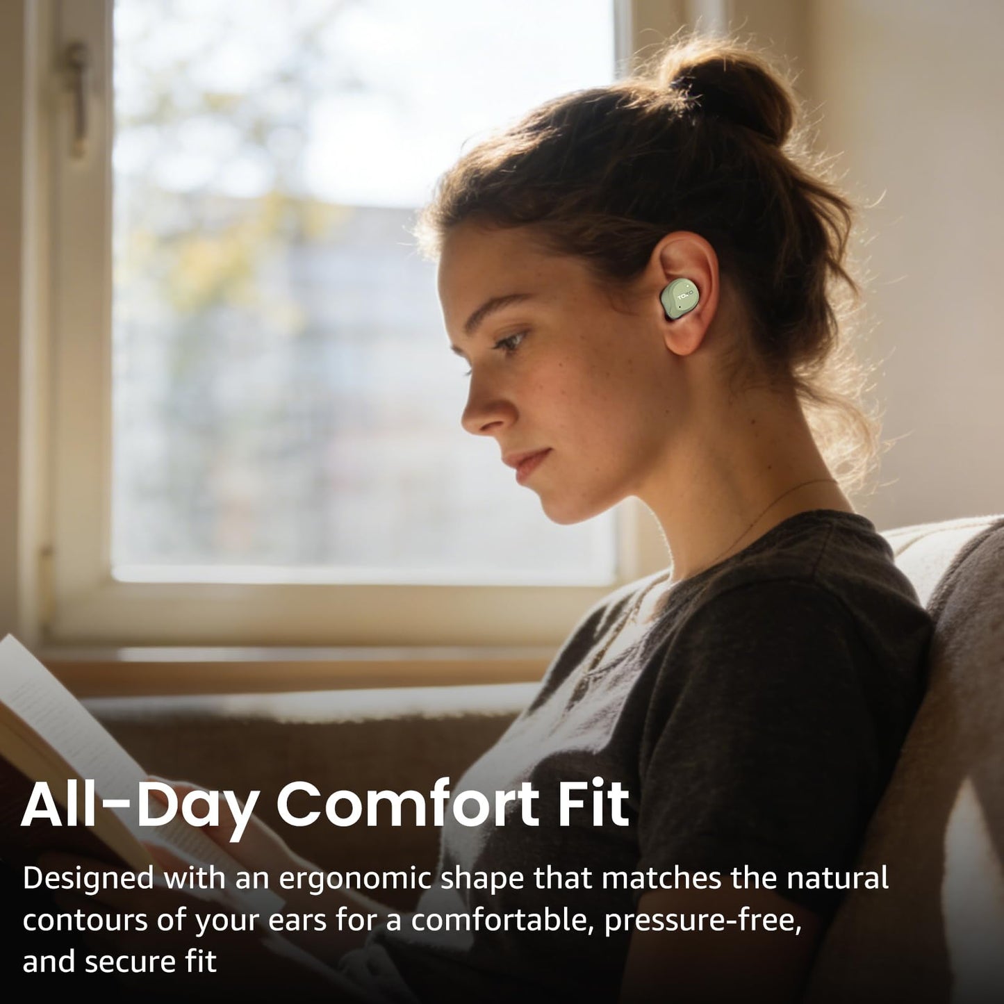 TOZO NC9 Hybrid Active Noise Cancelling Wireless Earbuds, 6 Mics ENC Clear Call, IPX8 Waterproof, in Ear Bluetooth 5.3 Headphones Stereo Bass Ear Buds 60H Playtime with LED Display 32 EQs via APP