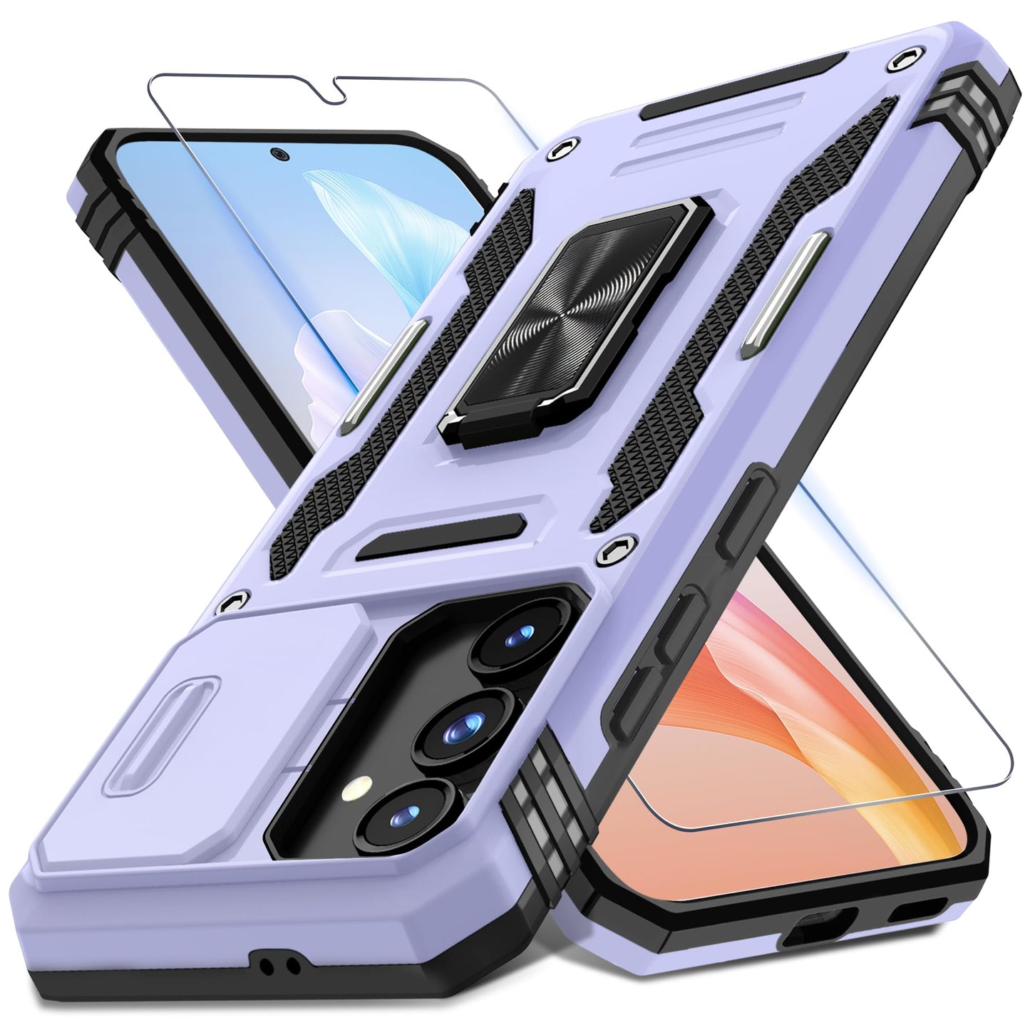 ###DEERLAMN Galaxy A17 Case with Slide Cover-Black
