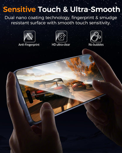 SIBEITU 3+3 Pack Screen Protector for iPhone 17 6.3 Inch Tempered Glass