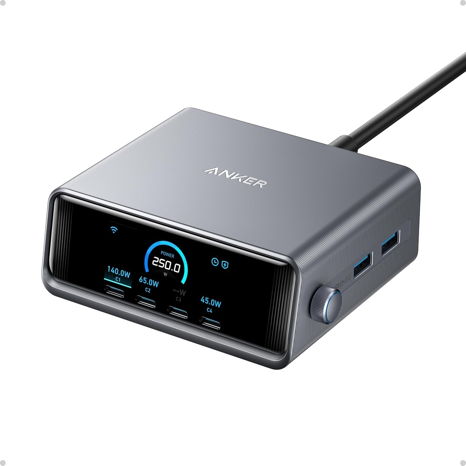 Anker Prime 250W 6-Port GaN USB C Charger