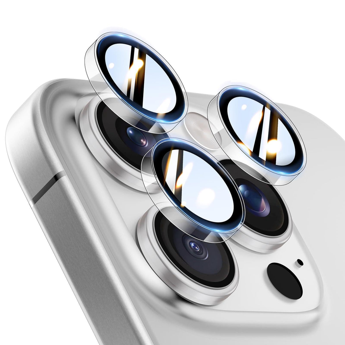 TOCOL Camera Lens Protector for iPhone 17 Tempered Glass HD Individual Scratch Resistant Camera Cover Accessories Case Friendly 2 Pack（Clear）