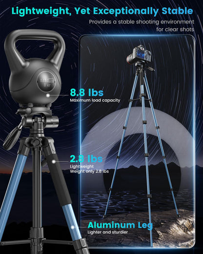 74 Navy Blue Professional Camera Tripod