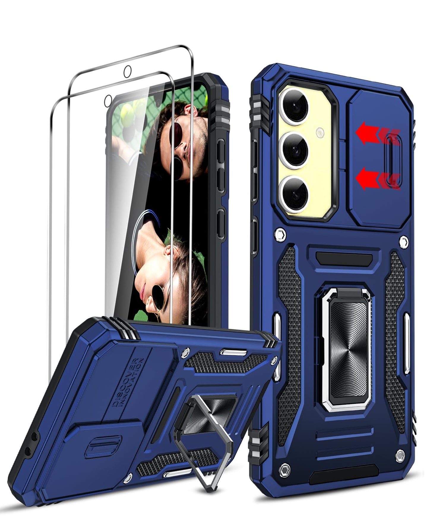 LeYi Samsung S25 FE Case with Camera Cover & Stand