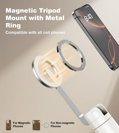 TONEOF MagFlex 68 Tripod Selfie Stick - Beige Gray - Small Enterprise