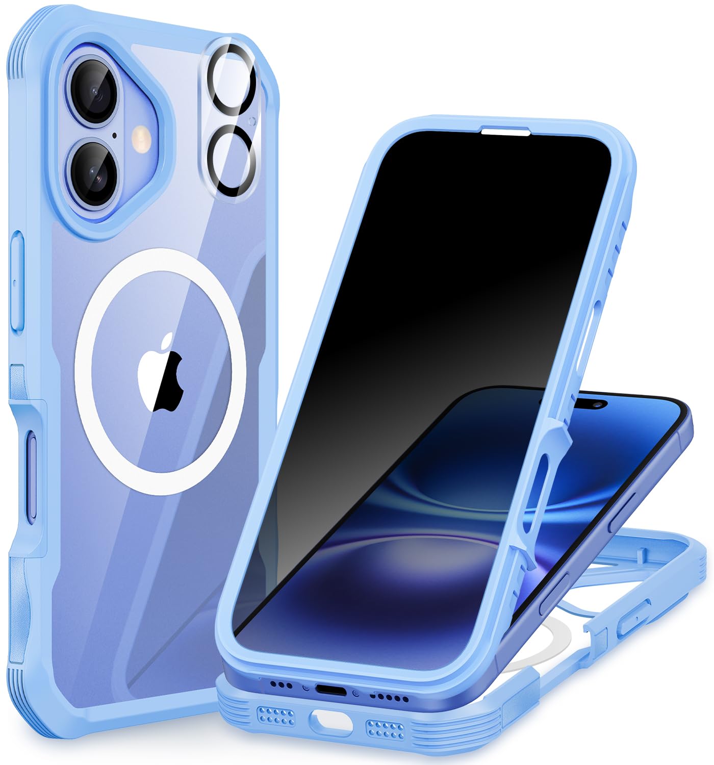 CENHUFO Privacy iPhone 14/13 Case with Glass Protector