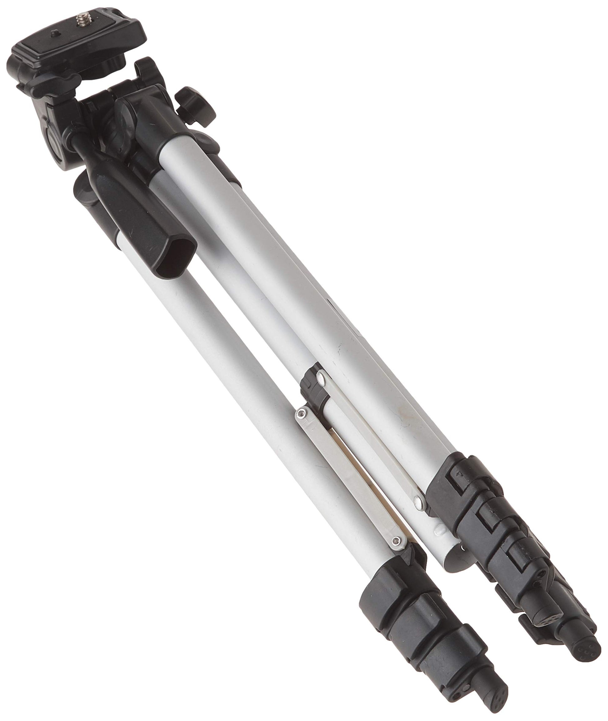 50 Inch Aluminum Camera Tripod with 3-Way Pan Head & Quick-Release Plate – Lightweight DSLR & Mirrorless Tripod with Bubble Level for Photography & Video