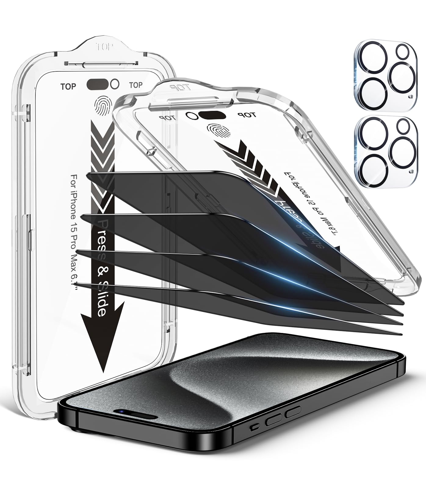 iPhone 13 4-Pack Privacy Glass Shield - Military Grade - Small Enterprise