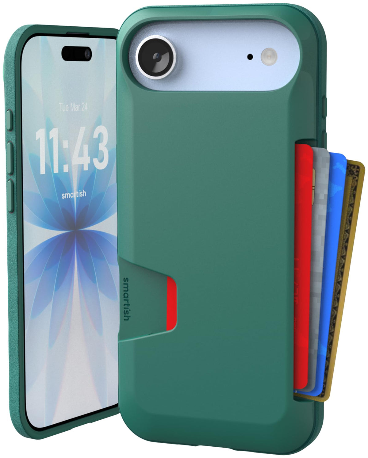 Smartish iPhone 18 Pro/17 Pro Wallet Case, Wallet Slayer V1, Cherry Blossom