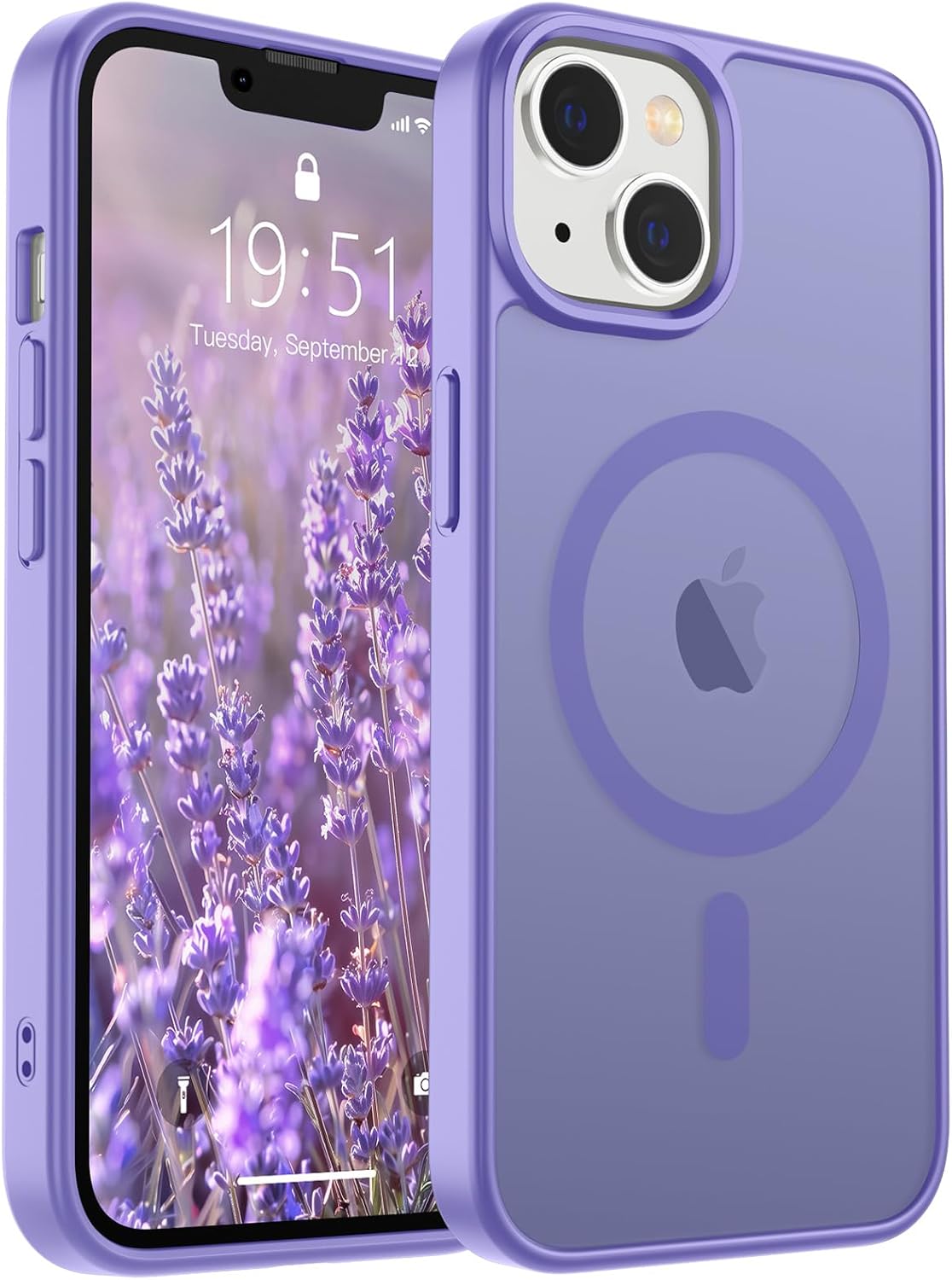 SUPFINE Magnetic for iPhone SE Case 2022 (3rd)/2020 (2nd), iPhone 8 Case (Compatible with MagSafe) (Military Grade Drop Protection) Translucent Matte Phone Cover,Black