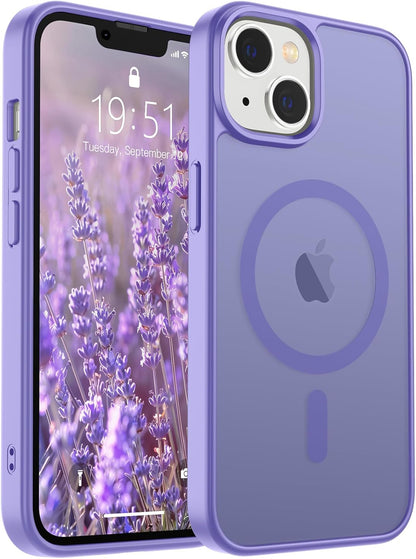 SUPFINE Magnetic for iPhone SE Case 2022 (3rd)/2020 (2nd), iPhone 8 Case (Compatible with MagSafe) (Military Grade Drop Protection) Translucent Matte Phone Cover,Black