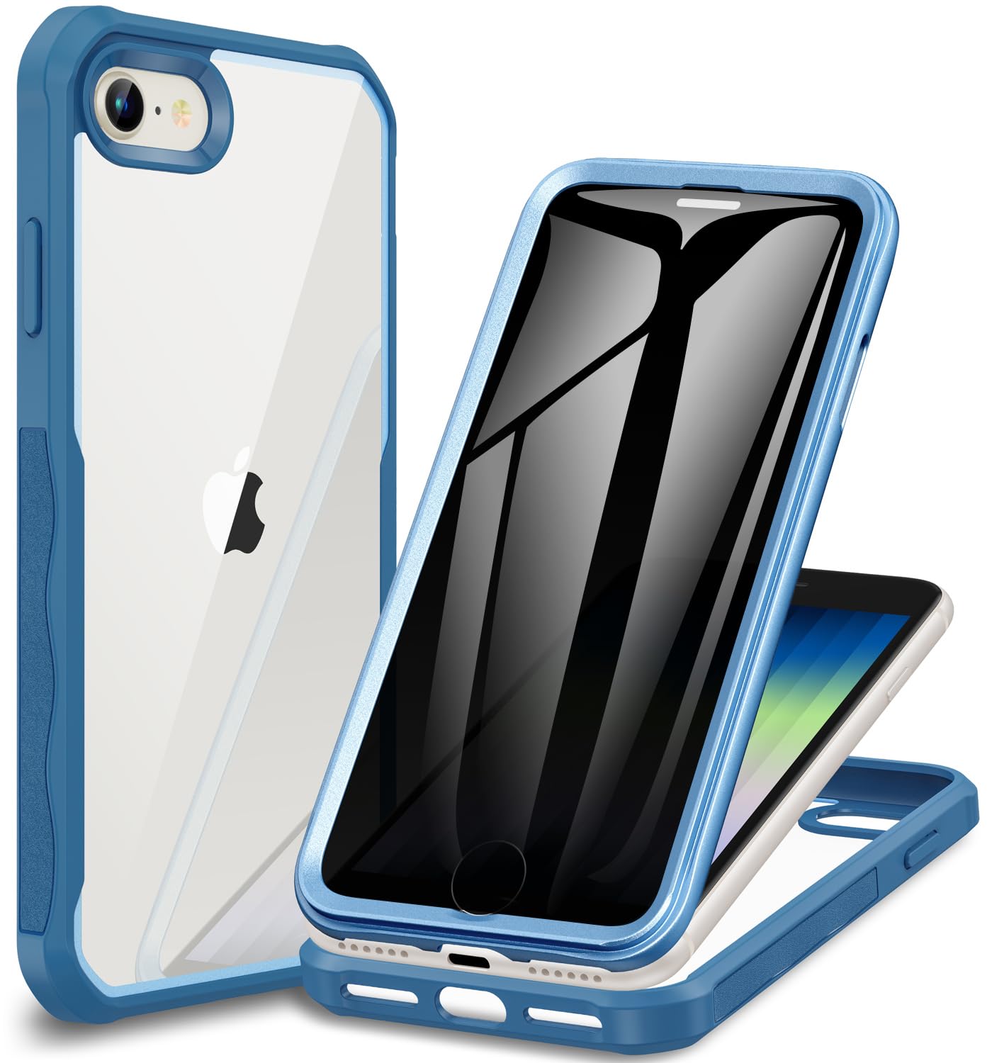 CENHUFO Privacy iPhone 14/13 Case with Glass Protector