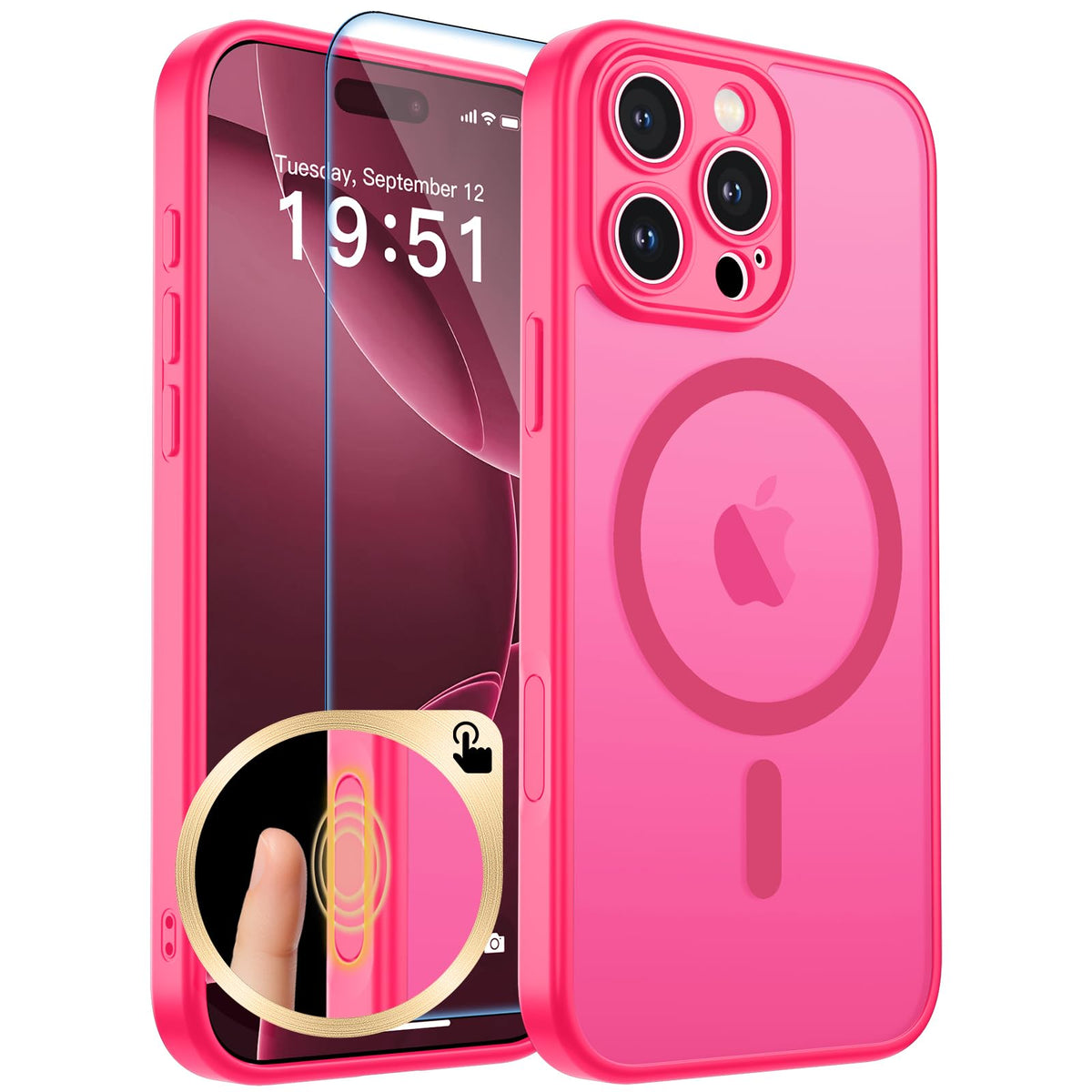 zapica Magnetic for iPhone 17 Pro Max Case, Gray